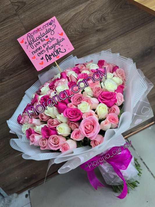RAMO DE 100 ROSAS